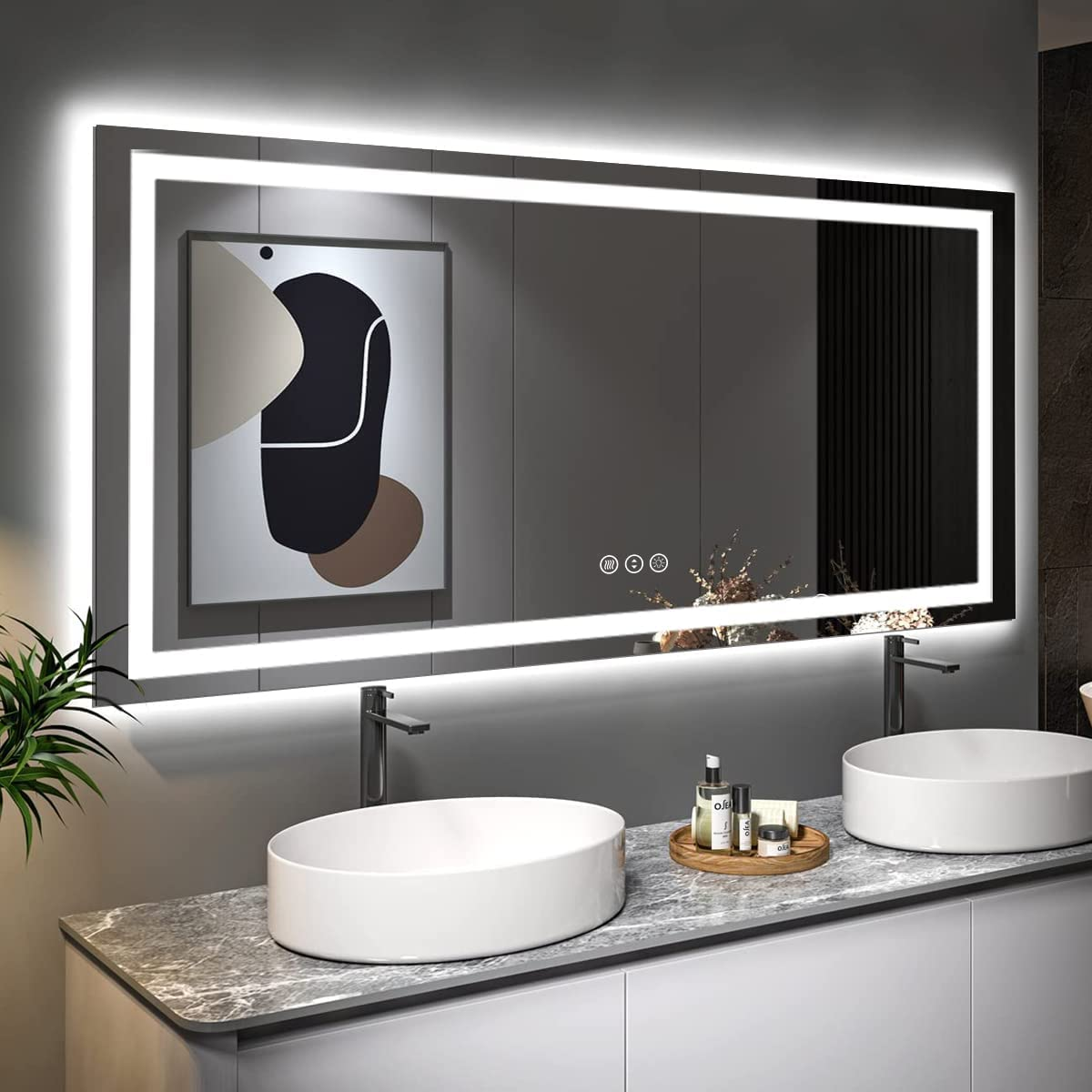 LED Mirror with Front & Backlit 30"x 60"