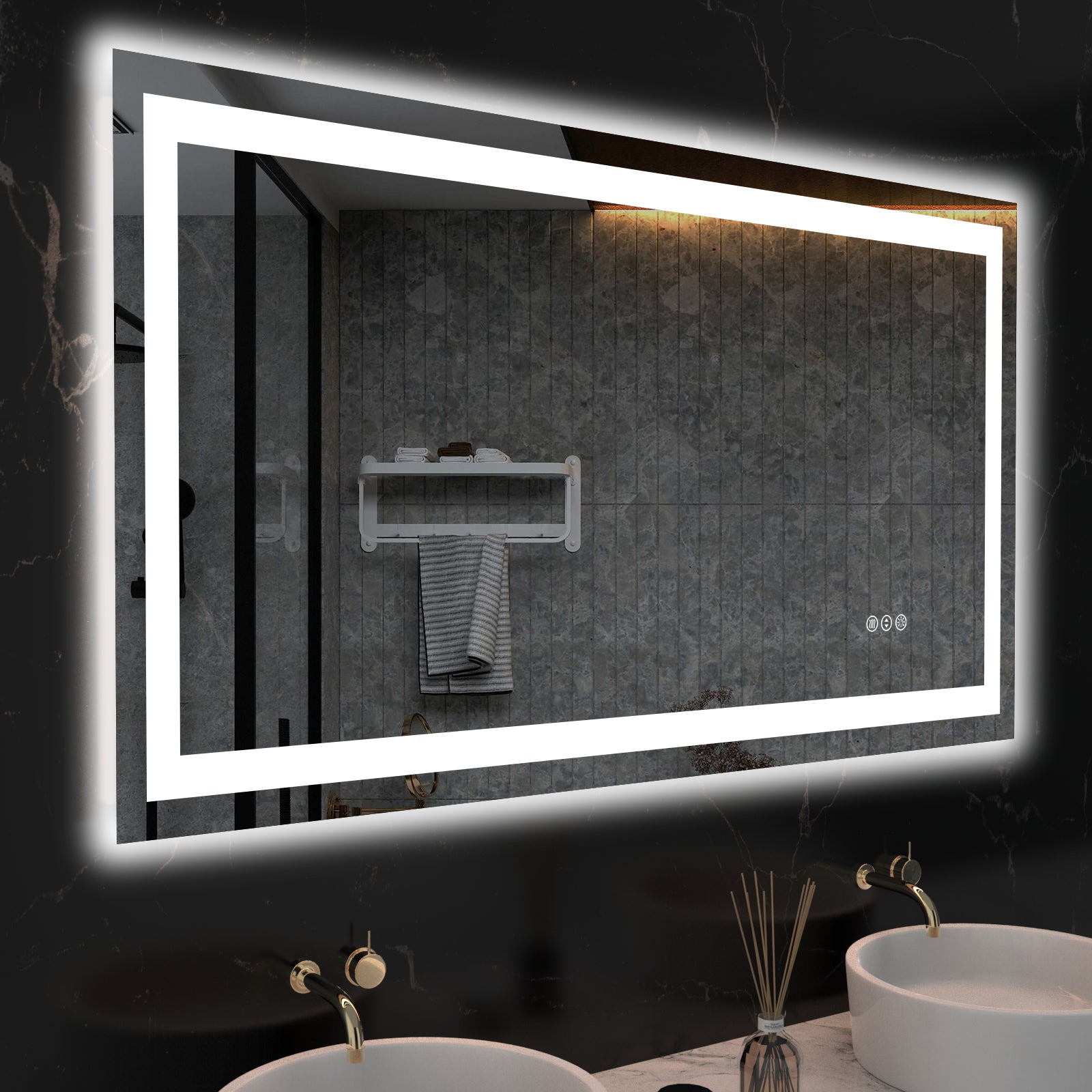 LED Mirror with Front & Backlit 32"x 40"