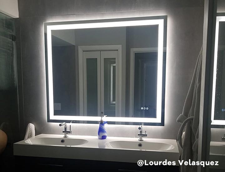 Front-Lighted LED Bathroom Vanity Mirror: 32 x 48 - Rectangular – Mirrors  & Marble