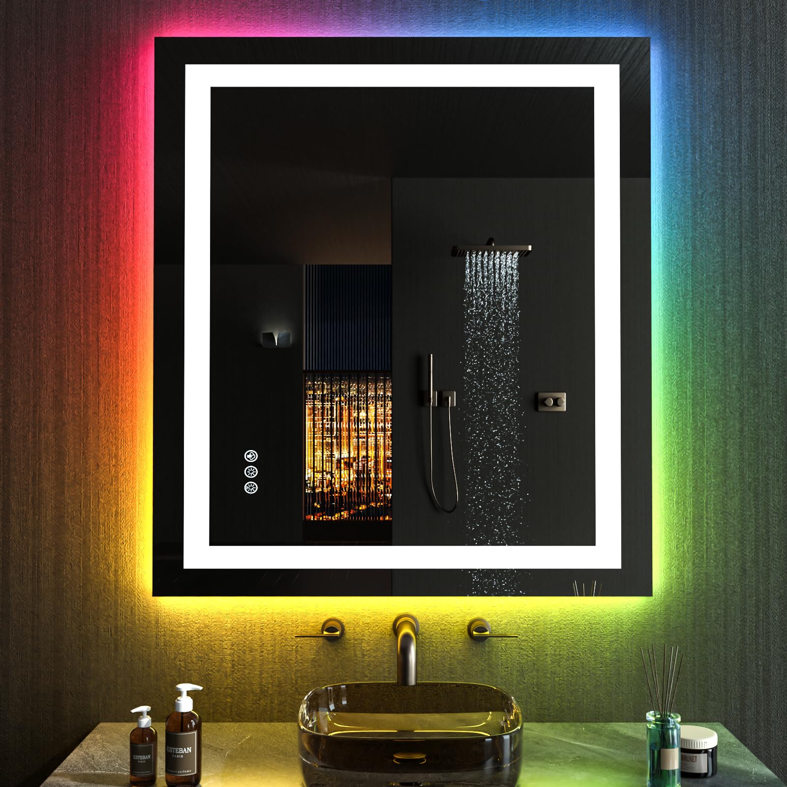 LED Mirror with RGB Front & Backlit
