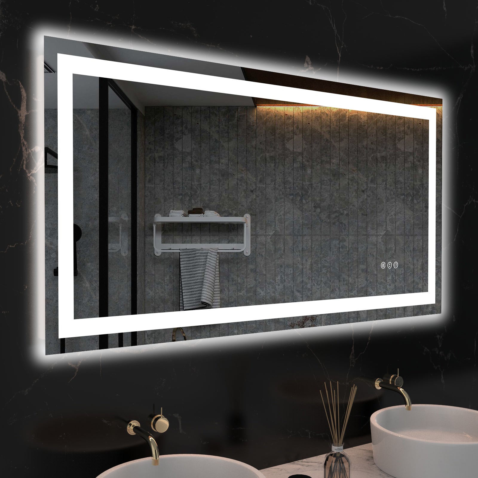 Trifold Mirror with Integrated Door Attachments - Nekmate